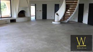 DECORATIVE CONCRETE OVERLAY OVER EXISTING CERAMIC TILE FLOOR