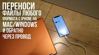 Как переносить файлы любого формата через провод с iPhone на Windows/Mac и обратно.