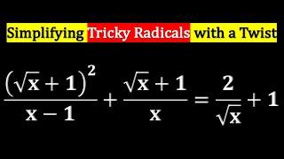 A very Tricky Radical Question to twist your minds! Maths Olympiad #education #learnmath #maths