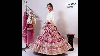 Style 1 lehenga in 3 different ways | 1 Minute video