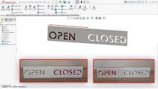 3D Model &  3D Print: Dynamic OPEN/CLOSED Sign in SolidWorks