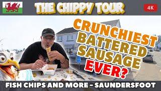 Chippy Review 60: Marina Fish Chips and More, Saundersfoot. The Best Battered Sausage So Far