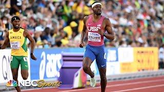 Rai Benjamin sets up showdown with Warholm after semifinal win at Worlds | NBC Sports