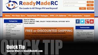 ReadyMadeRC QuickTip - Special Offers