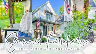 SUMMER FARMHOUSE DECORATE WITH ME // PORCH DECOR & LANDSCAPING REFRESH // CHARLOTTE GROVE FARMHOUSE