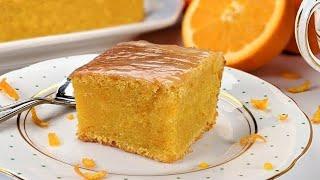 Gâteau à l'orange entière : 3 ingrédients /  Si délicieux ! Pas d'oeufs ! Ça fond en bouche