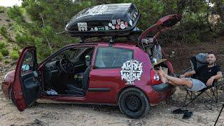 My Last Solo Car Camping with My Small Camper Car on A Deserted Island