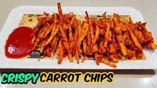 Carrot Chips️Crispy Carrot Fries️Easy Snacks/Carrot Chips/How to make carrot chips/Evening Snacks