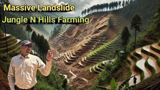 Massive Landslide Sweeps Away Farmland , Problems Of People Living In Forest  , Hill Farming Problem