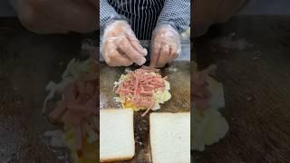 Ham Cheese Egg Toast - Korean Street Food #shortsvideo