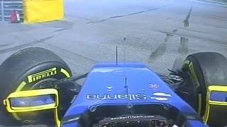 F1 2015 Marcus Ericsson Crash at Belgium GP on Practice 2