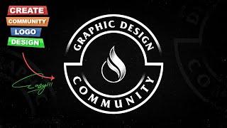 How to Make a Community Logo Design Photoshop | Logo Tutorial for Beginners