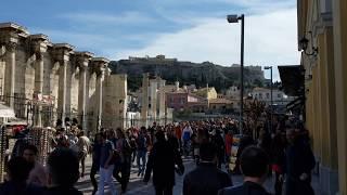 Athens Monastiraki square and metro station