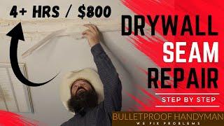 Seamless Delaminated Drywall Seam Repair