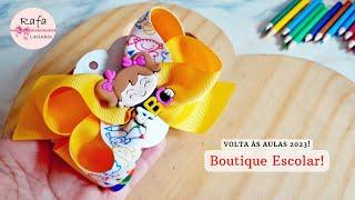 LAÇO BOUTIQUE ESCOLAR Dicas para a estampa ficar certinha! Laço Fácil #diy #handmade #backtoschool