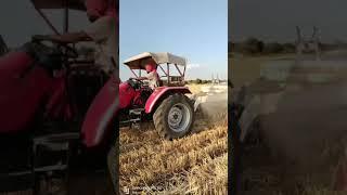 new ksa straw reaper run by Mahindra Arjun novo 605 di-i super performance #farming #shorts#trending