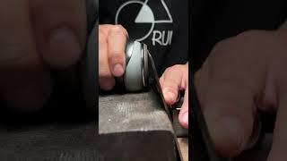 Rui guillotine, sharpness test! #fyp #knife #knifesharpening #ray #knifesharpener #rui #knives