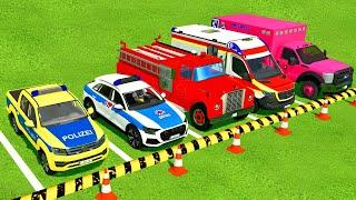 DACIA, AUDI POLICE VEHICLES, FIRE DEPARTMENRT and AMBULANCE EMERGENCY CARS !! FS22