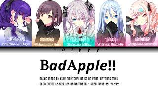 [FULL VER] BAD APPLE!! FEAT. SEKAI (Touhou Project) Nightcord At 25:00 Feat. Hatsune Miku