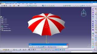 CATIA - Generative Shape Design - 6 - Şemsiye - umbrella