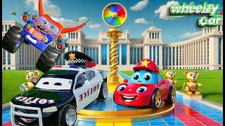 MONSTER TRUCKS VS Lightning Mcqueen VS Police Car vs Drift Car vs Truck: Ultimate Race