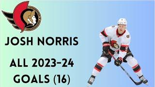 Josh Norris (#9) All 16 Goals of the 2023-24 NHL Season