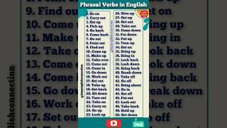 50 phrasal verbs in english ️ vocabulary words english learn #english #phrasalverbs #ielts #shorts