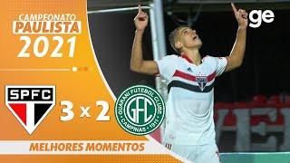 SÃO PAULO 3 X 2 GUARANI | MELHORES MOMENTOS | 9ª RODADA PAULISTA 2021 | ge.globo