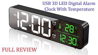 3D LED Digital Alarm Clock With Temperature F-8810