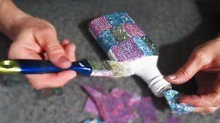 Interesting technology for decorating bottles with cloth