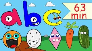 Shapes, Abc Nursery Rhyme, Phonics + More Kids Songs | 63min Collection