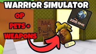 INSANE OP Weapons and Pets in Roblox Warrior Simulator Backrooms Update