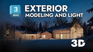 Exterior Modelling - Light / Night Mood / Christmas / Tutorial / 3ds Max