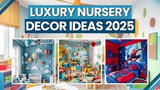 Luxury Nursery Decor Ideas 2025 | Soft Pastel Colors | Elegant Crib Styling | nursery wall decor