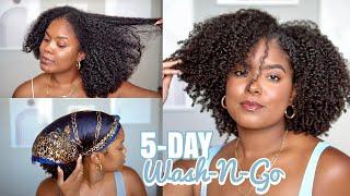 5-Day Wash-N-Go Maintenance Routine! + High Puff Tutorial!!