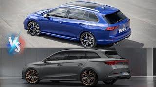 New Volkswagen GOLF R Variant vs Cupra Leon Sportstourer | Specs and visual comparison