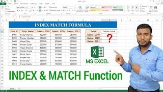 MS Excel - Index Match Formula | How to use Excel Index Match | Index Match Formula in Excel