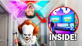 We Built A Secret Room To Hide From A Killer Clown!!