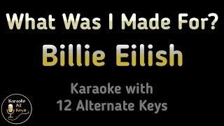 Billie Eilish - What Was I Made For? Karaoke Instrumental Lower Higher Male & Original Key