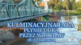 WROCŁAW - KULMINACYJNA FALA POWODZIOWA  2024  PRZEPŁYWA PRZEZ MIASTO