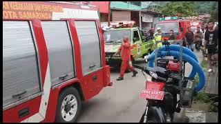 Fire Rescue truck damkar gabungan, pemadaman kebakaran M. Said Samarinda@sang fakir75