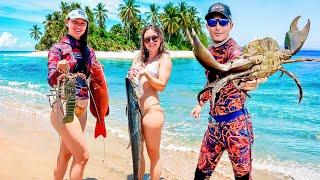 Epic Untouched Spearfishing Paradise: We Catch Monster Mud Crabs With Our Bare Hands