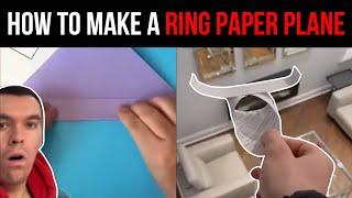 How To Make A RING Paper Plane - Step By Step 