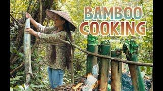 Bamboo Cooking Near the Stream: Forest Cooking in the Philippine Countryside