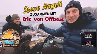 Steve Angelt zusammen mit Eric von Offbeat Fishing Barsch und Hecht bei -4 Grad