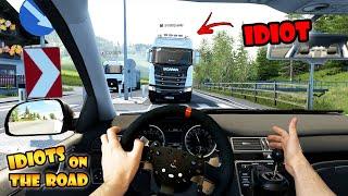 IDIOTS on the road #92 - MANUAL Skoda Edition | Real Hands Funny moments - ETS2 Multiplayer