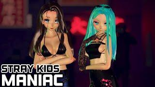 【MMD】 ⸢Stray Kids⸥ 【⭒Maniac⭒】 ⸢Self OC Yuki , Hatsune Miku⸥