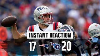 INSTANT REACTION: Drake Maye's miracle TD not enough, Pats fall to Titans in OT