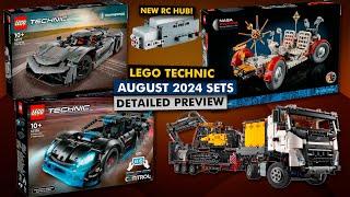 LEGO Technic 2024 August sets revealed - RC Porsche, heavy machinery, and a lunar rover!