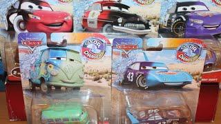 Mattel Disney Cars 2021 Color Changers Unboxing The King Fillmore Cruisin' McQueen Sheriff Bobby